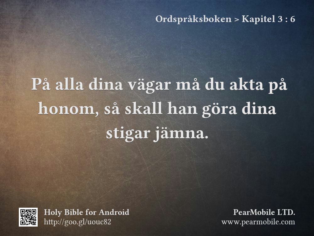Ordspråksboken, Kapitel 3:6